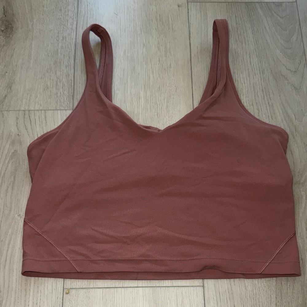 lululemon athletica rust tank-style bra